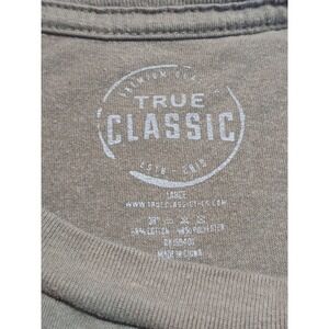 True Classic Premium‎ Quality Crew Neck Tee T Shirt Mens Military Green Large L